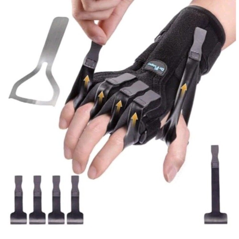 Radial Nerve Palsy Splint Brace for Wrist Drop 5 Fingers Extension Smoke Patient